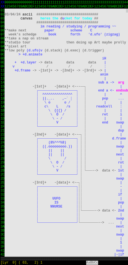 docket in ascii art